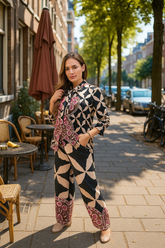 Black & Nude stylish coord set