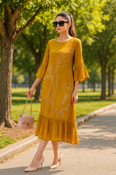 Mustard Bloom Dress