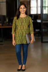 Abstract green tunic