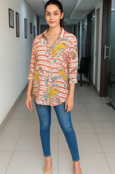 Boho Breeze Paisley Shirt Dress