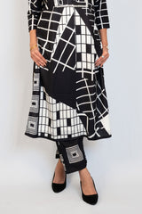 Black and White Long Coord Set