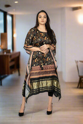 Black Gaji Silk Kaftan