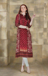 Regal Maroon Printed Kurta