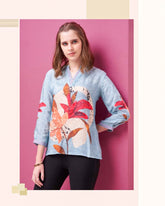 Sunset Lily Printed Tunic