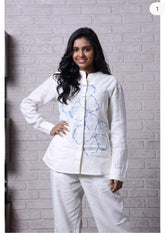 Linen white coord set