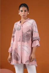 Blush Paisley Print Shirt