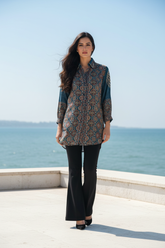 Ajrak Shirt Full Outfit - Seaside Promenade