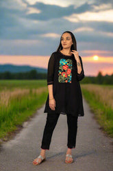 Black Kurta Pant Set