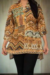 Earthy Abstract Tunic