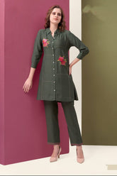 Green Kurta Pant Set
