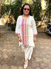 White Harem Dhoti Set