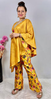 mustard palazzo set