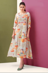 Light Blue Abstract Dress