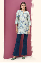 Sky Blue Floral Tunic