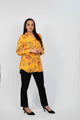 Yellow Floral Design Shirt