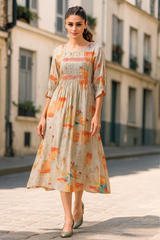 Light Blue Abstract Dress