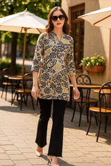 Off White Printed Tunic