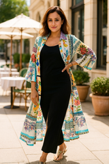 White Floral Long Maxi Dress