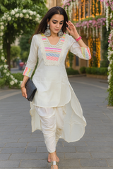 Ivory Kurta Dhoti Set