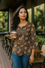 Rustic Kalamkari Charm Tunic