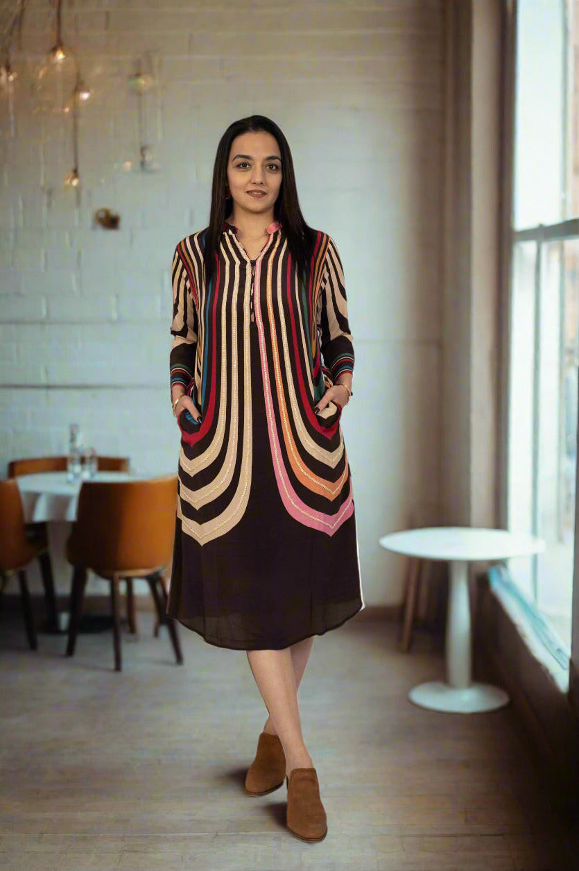 A Boho Brown Dress