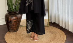 Midnight Bloom Embroidered Coord Set