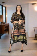 Black Gaji Silk Kaftan