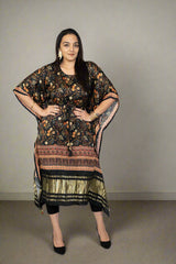 Black Gaji Silk Kaftan