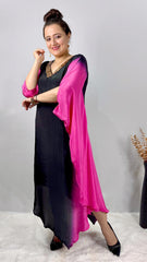 black pink dress