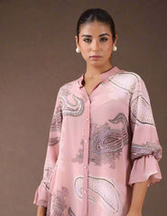 Blush Paisley Print Shirt