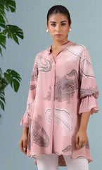 Blush Paisley Print Shirt
