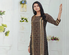 Black & Mustard Heritage Kurta