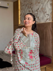 Mint green farshi salwar set