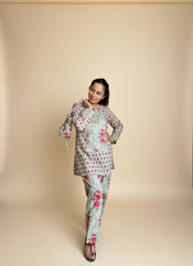 Mint green farshi salwar set