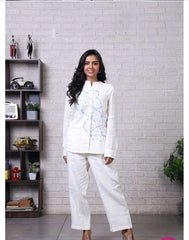 Linen white coord set