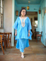 Powder blue kaftan set