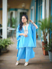 Powder blue kaftan set