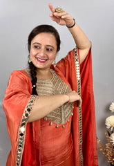 Orange dhoti dress