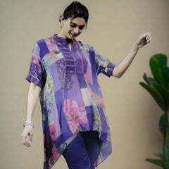 Violet Drape kurta set