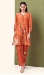 Rust Kurta Pant Set