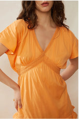 Burnt Orange Tiered Maxi