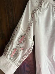 White Embroidered Cotton Tunic