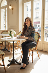 Ajrak Shirt - Parisian Cafe Daylight