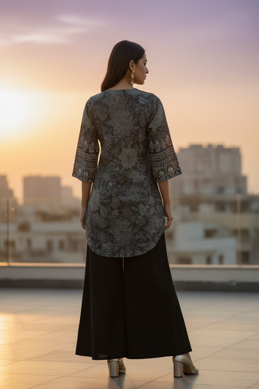 Back Black Palazzo Rooftop