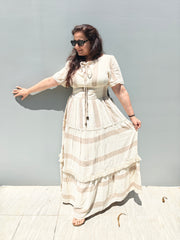Beige long Maxi Dress