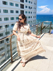 Beige long Maxi Dress