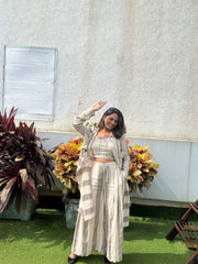 Beige shrug coord set