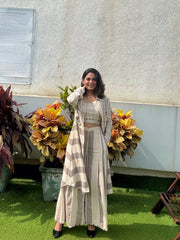 Beige shrug coord set