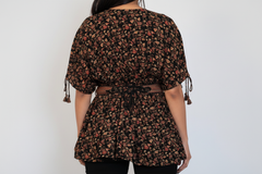 Black Floral - Back Top View