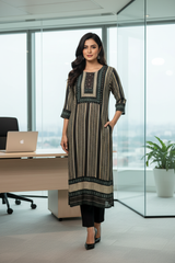Black Ivory Kurta - Office